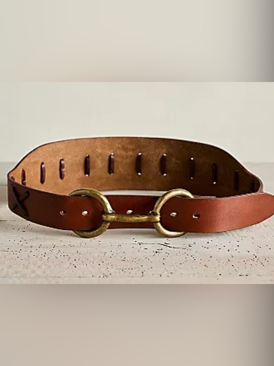 We The Free Accessories - Free People We The Free Darby Leather Waist Belt Brown M/L